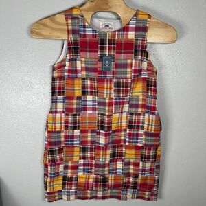 NEW Kiel James Patrick Womens 6 Summer Soirée Madras Patchwork Dress Cotton